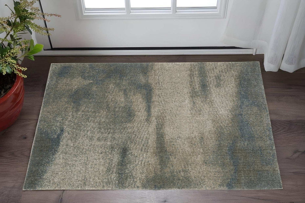 3' X 5' Gray Abstract Power Loom Area Rug - Homeroots - Flyclothing LLC