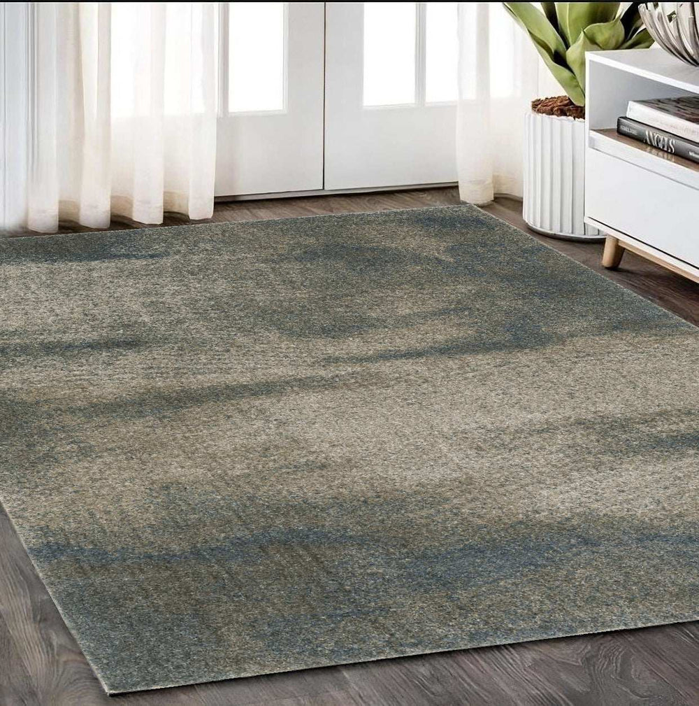 5' X 8' Gray Abstract Power Loom Area Rug - Homeroots - Flyclothing LLC