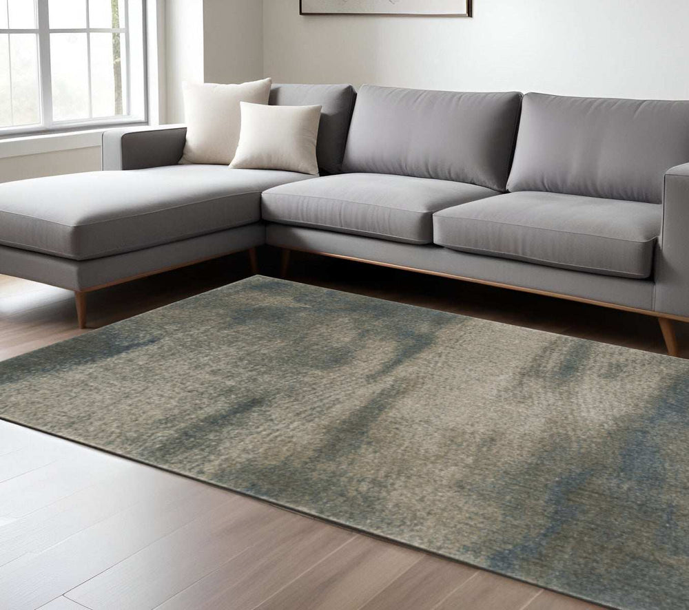 8' X 11' Gray Abstract Power Loom Area Rug - Homeroots - Flyclothing LLC