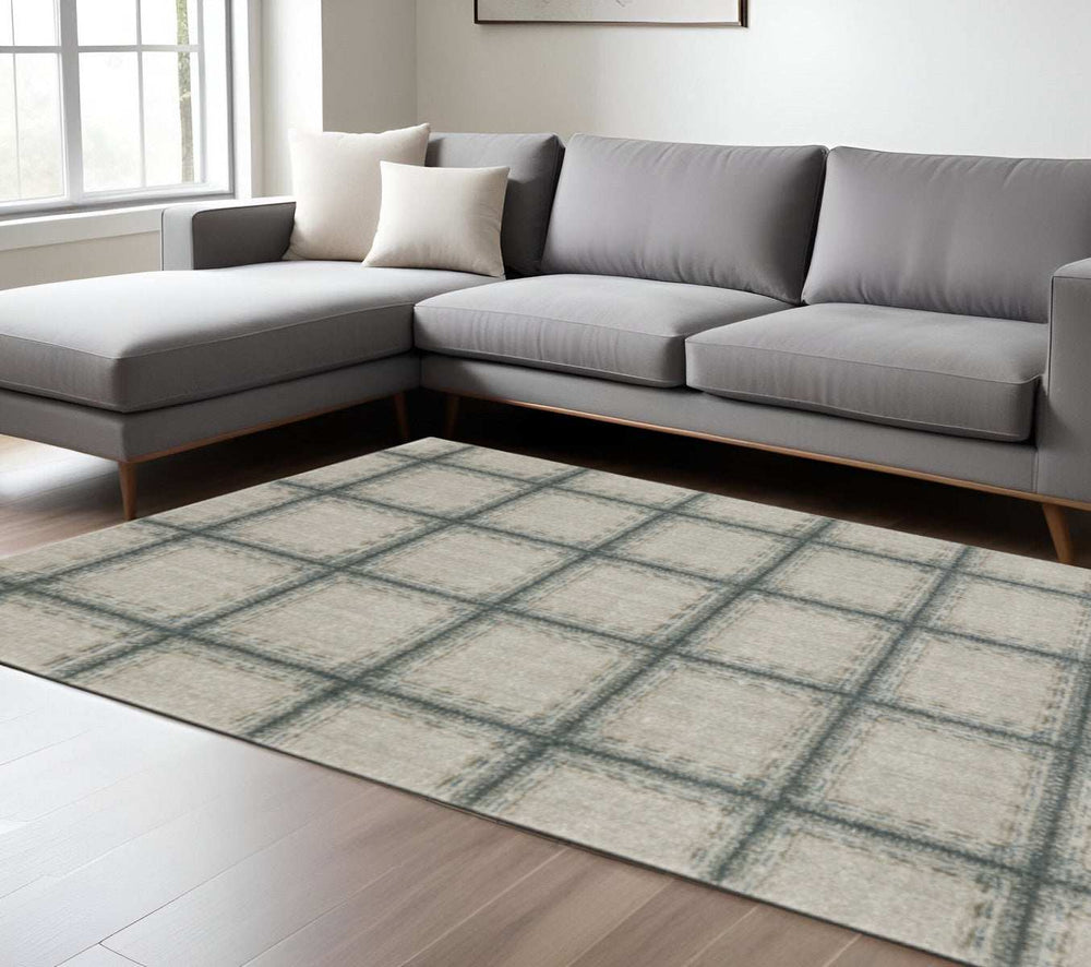 10' X 13' Gray Geometric Power Loom Area Rug - Homeroots - Flyclothing LLC