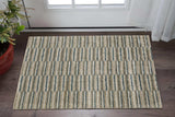 3' X 5' Teal Blue Geometric Power Loom Area Rug - Homeroots - Flyclothing LLC