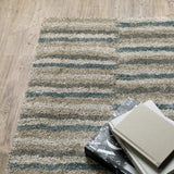 10' X 13' Teal Blue Geometric Power Loom Area Rug - Homeroots - Flyclothing LLC