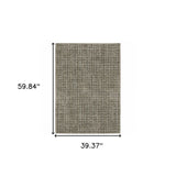 3' X 5' Gray Geometric Power Loom Area Rug - Homeroots - Flyclothing LLC