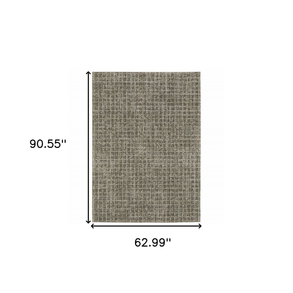5' X 8' Gray Geometric Power Loom Area Rug - Homeroots - Flyclothing LLC