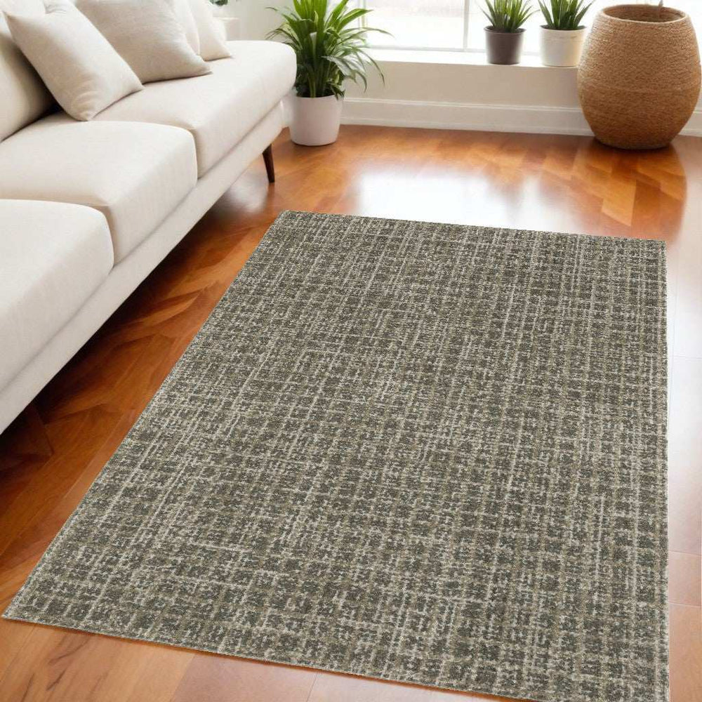 5' X 8' Gray Geometric Power Loom Area Rug - Homeroots - Flyclothing LLC