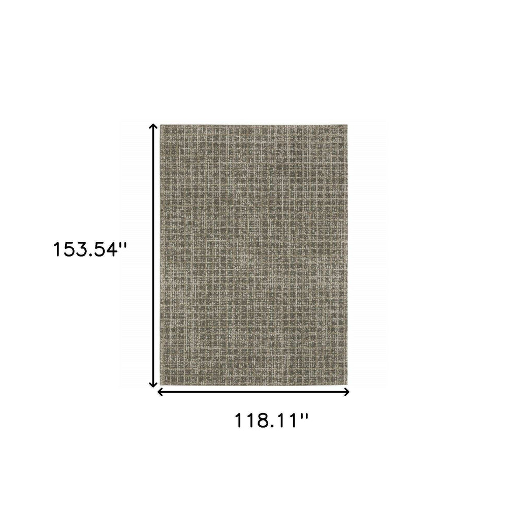 10' X 13' Gray Geometric Power Loom Area Rug - Homeroots - Flyclothing LLC
