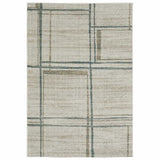 5' X 8' Grey Teal Beige and Tan Geometric Power Loom Area Rug - Homeroots - Flyclothing LLC