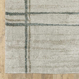 7' X 10' Grey Teal Beige and Tan Geometric Power Loom Area Rug - Homeroots - Flyclothing LLC