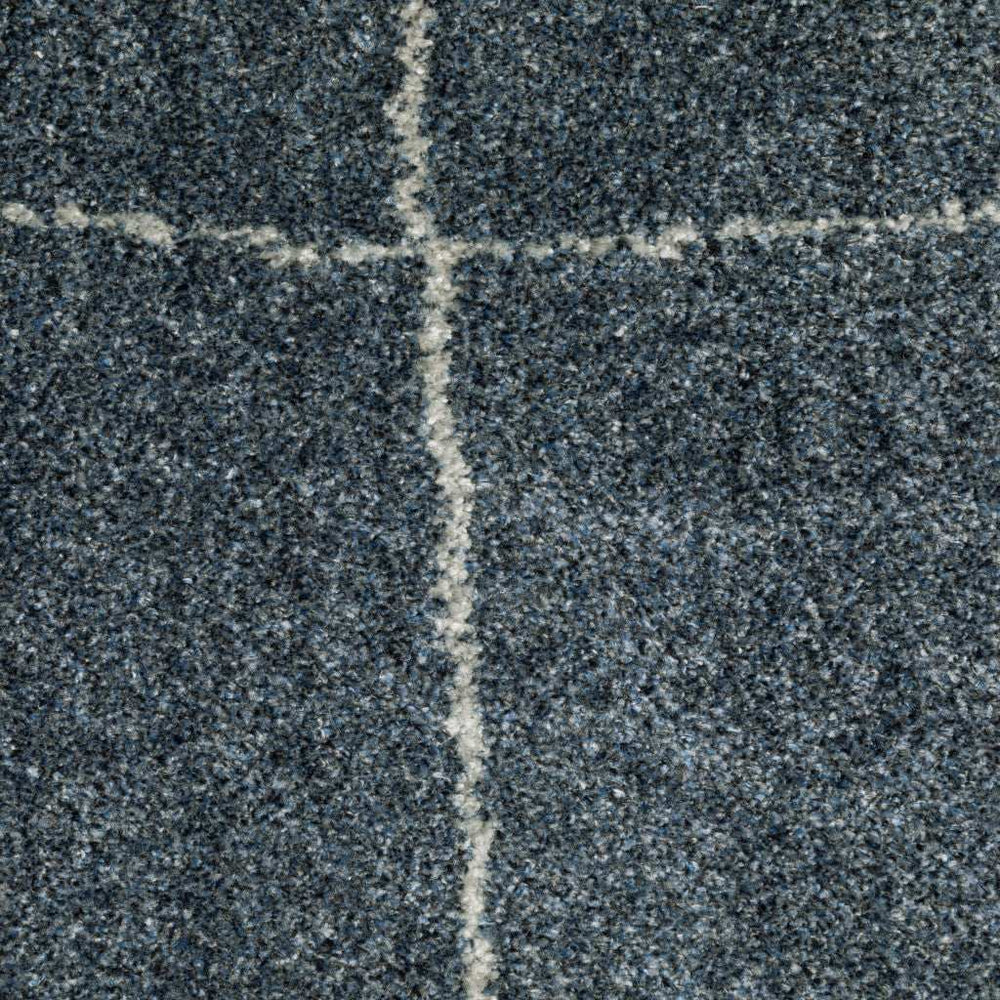 5' X 8' Blue and Gray Geometric Power Loom Area Rug - Homeroots - Flyclothing LLC