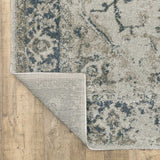 3' X 5' Blue and Gray Oriental Power Loom Area Rug - Homeroots - Flyclothing LLC