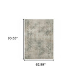 5' X 8' Gray Oriental Power Loom Area Rug - Homeroots - Flyclothing LLC