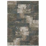 8' X 11' Teal Blue Geometric Power Loom Area Rug - Homeroots - Flyclothing LLC
