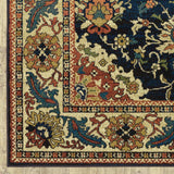 10' X 13' Blue Red And Beige Oriental Power Loom Stain Resistant Area Rug - Homeroots - Flyclothing LLC