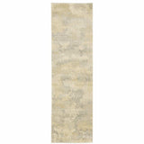 2' X 8' Grey Ivory Beige And Taupe Abstract Power Loom Stain Resistant Runner Rug - Homeroots - Flyclothing LLC