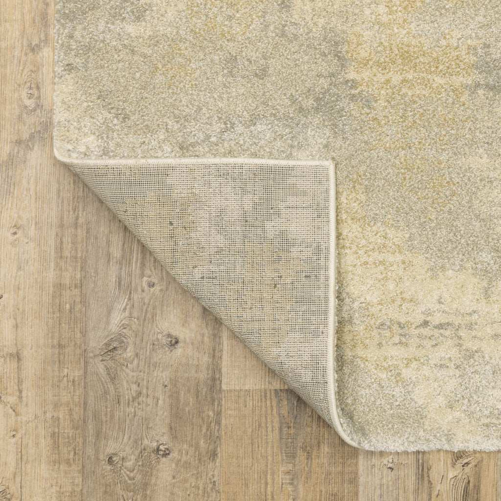 10' X 13' Grey Ivory Beige And Taupe Abstract Power Loom Stain Resistant Area Rug - Homeroots - Flyclothing LLC