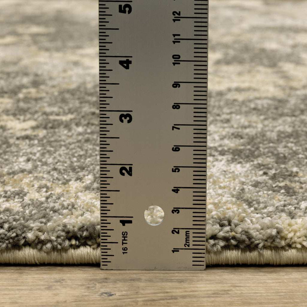 2' X 8' Charcoal Grey Beige And Tan Abstract Power Loom Stain Resistant Runner Rug - Homeroots - Flyclothing LLC