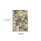 6' X 9' Charcoal Grey Beige And Tan Abstract Power Loom Stain Resistant Area Rug - Homeroots - Flyclothing LLC