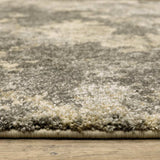 8' X 11' Charcoal Grey Beige And Tan Abstract Power Loom Stain Resistant Area Rug - Homeroots - Flyclothing LLC