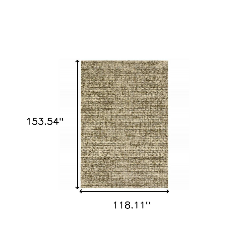 10' X 13' Beige Brown Tan And Blue Green Abstract Power Loom Stain Resistant Area Rug - Homeroots - Flyclothing LLC