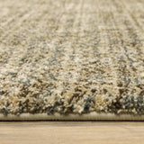 10' X 13' Beige Brown Tan And Blue Green Abstract Power Loom Stain Resistant Area Rug - Homeroots - Flyclothing LLC