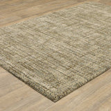 10' X 13' Beige Brown Tan And Blue Green Abstract Power Loom Stain Resistant Area Rug - Homeroots - Flyclothing LLC