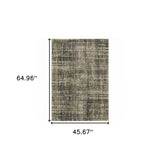 3' X 5' Charcoal Grey Beige And Tan Abstract Power Loom Stain Resistant Area Rug - Homeroots - Flyclothing LLC