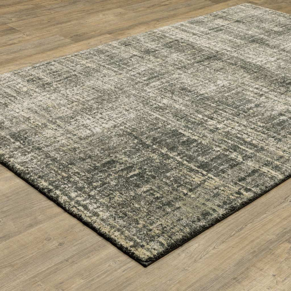 5' X 8' Charcoal Grey Beige And Tan Abstract Power Loom Stain Resistant Area Rug - Homeroots - Flyclothing LLC