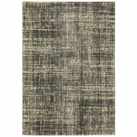 6' X 9' Charcoal Grey Beige And Tan Abstract Power Loom Stain Resistant Area Rug - Homeroots - Flyclothing LLC