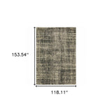 10' X 13' Charcoal Grey Beige And Tan Abstract Power Loom Stain Resistant Area Rug - Homeroots - Flyclothing LLC