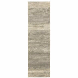 2' X 8' Grey Beige And Tan Abstract Power Loom Stain Resistant Runner Rug - Homeroots - Flyclothing LLC