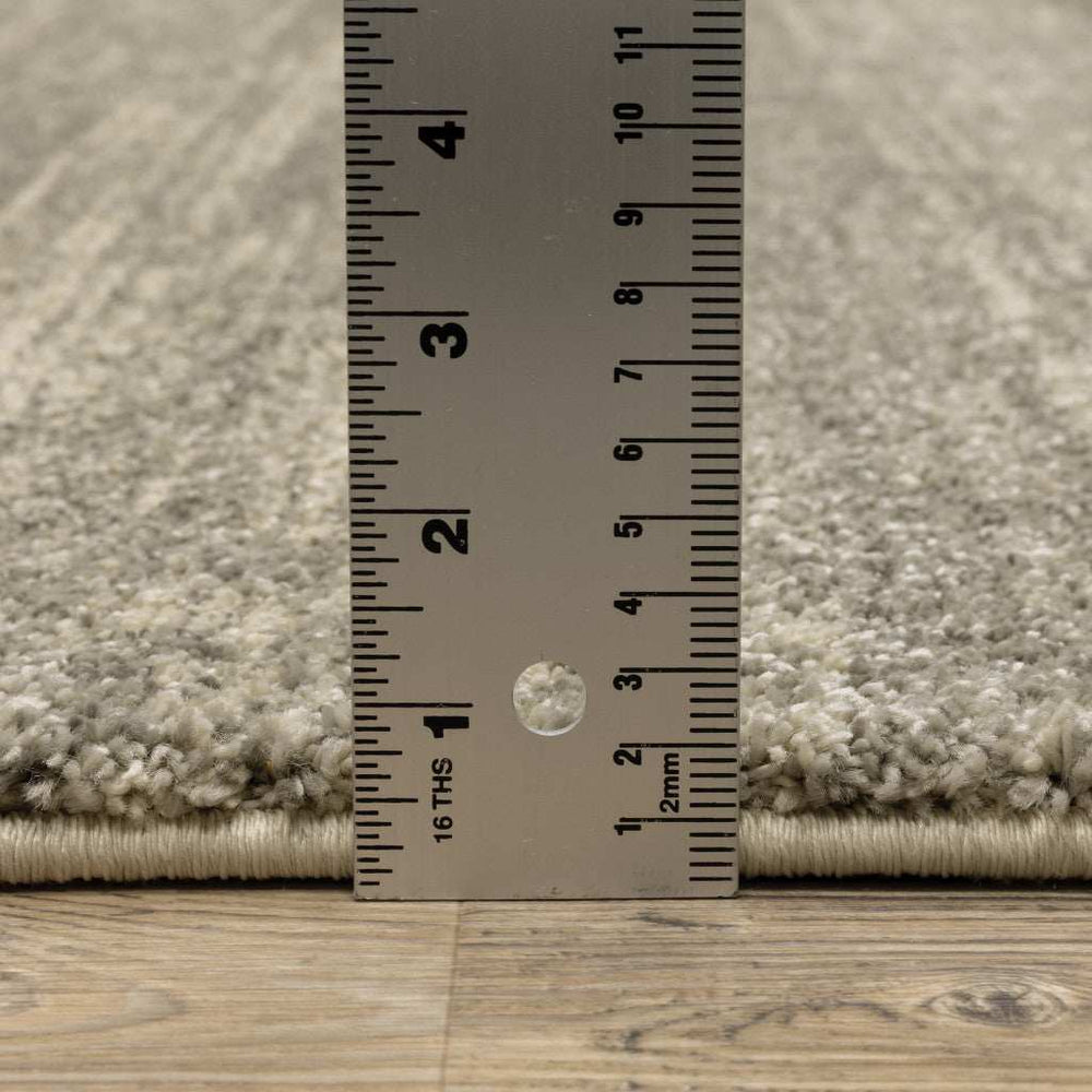 2' X 8' Grey Beige And Tan Abstract Power Loom Stain Resistant Runner Rug - Homeroots - Flyclothing LLC