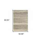 5' X 8' Grey Beige And Tan Abstract Power Loom Stain Resistant Area Rug - Homeroots - Flyclothing LLC