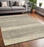 5' X 8' Grey Beige And Tan Abstract Power Loom Stain Resistant Area Rug - Homeroots - Flyclothing LLC