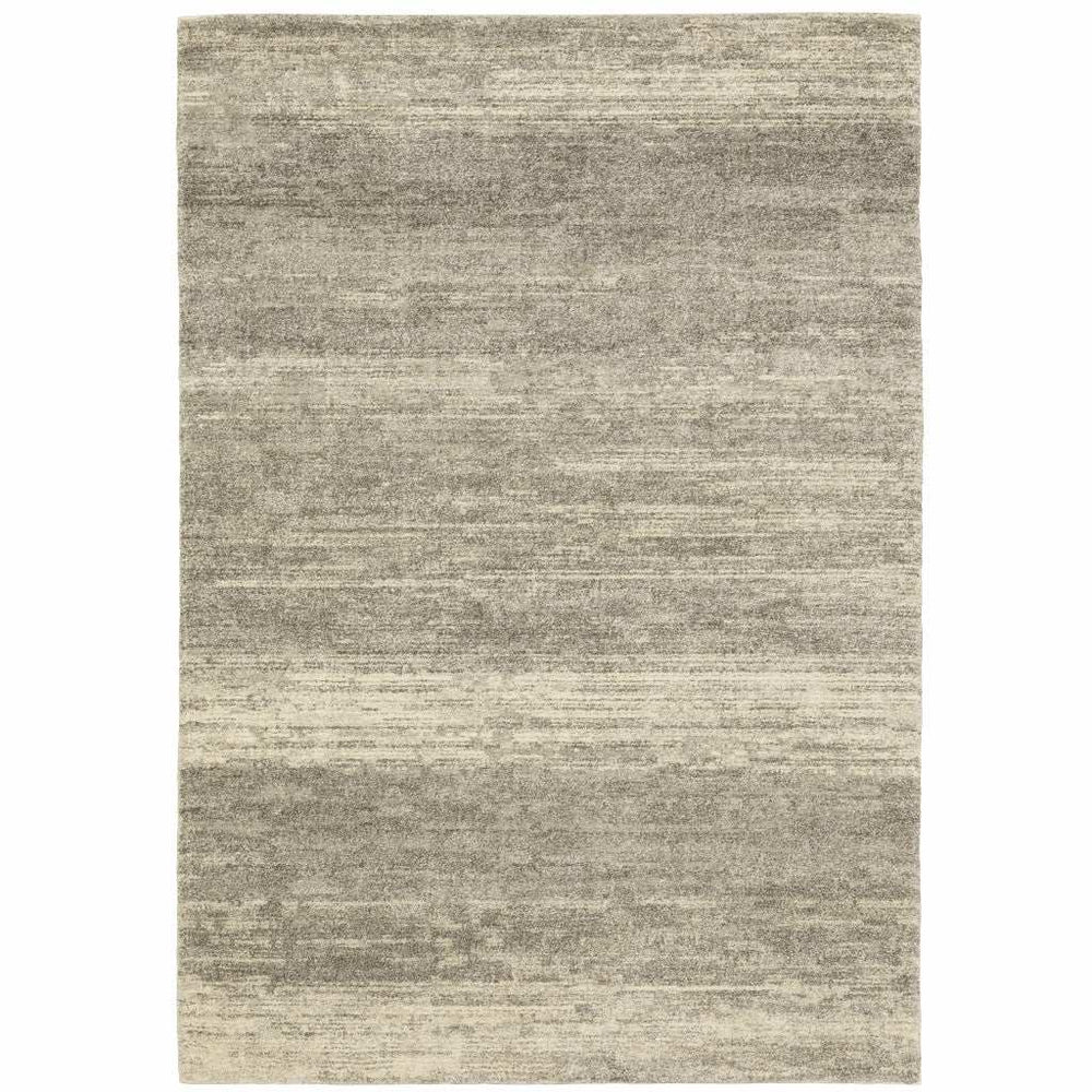 5' X 8' Grey Beige And Tan Abstract Power Loom Stain Resistant Area Rug - Homeroots - Flyclothing LLC