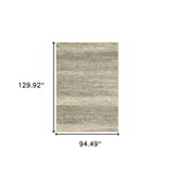 8' X 11' Grey Beige And Tan Abstract Power Loom Stain Resistant Area Rug - Homeroots - Flyclothing LLC