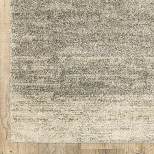 10' X 13' Grey Beige And Tan Abstract Power Loom Stain Resistant Area Rug - Homeroots - Flyclothing LLC