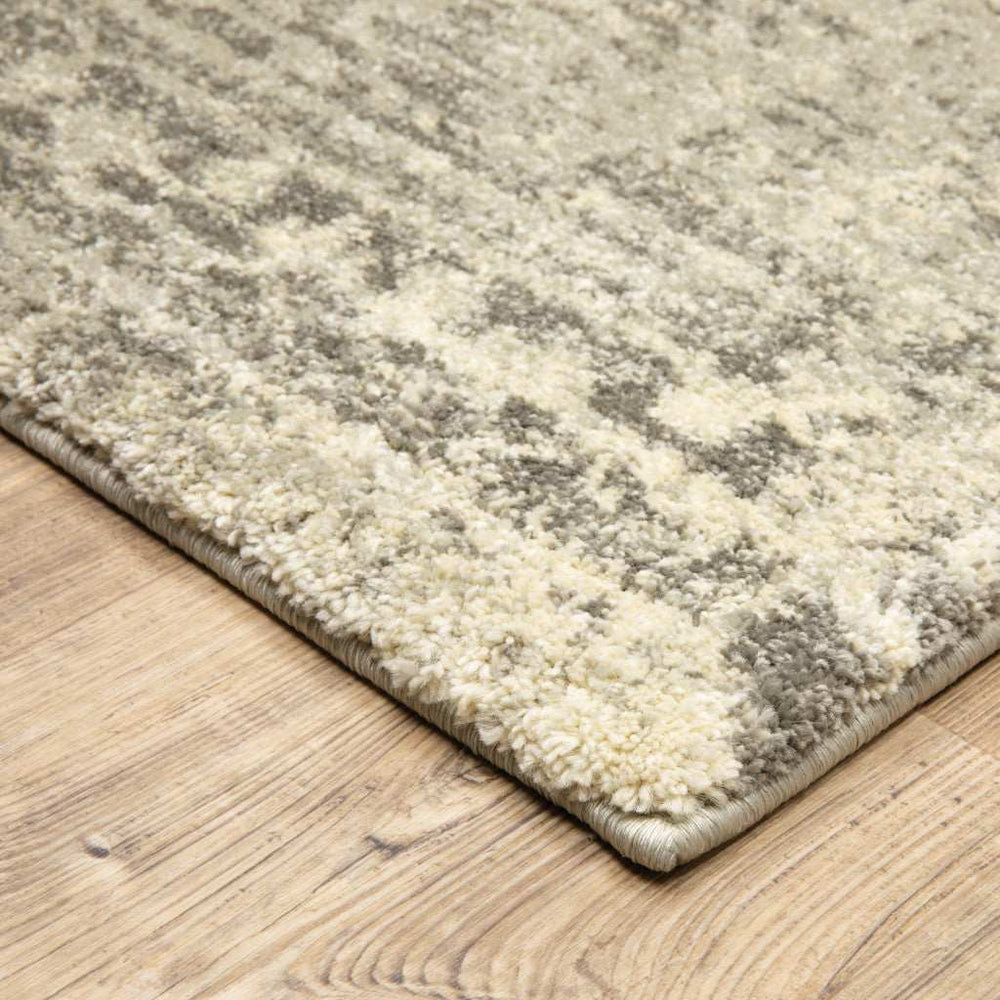 10' X 13' Grey Ivory Beige And Taupe Oriental Power Loom Stain Resistant Area Rug - Homeroots - Flyclothing LLC