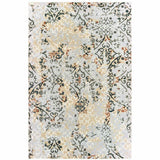 6' X 9' Grey And Gold Abstract Power Loom Stain Resistant Area Rug - Homeroots - Flyclothing LLC