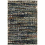 10' X 13' Black Navy Gold Ivory And Blush Abstract Power Loom Stain Resistant Area Rug - Homeroots - Flyclothing LLC
