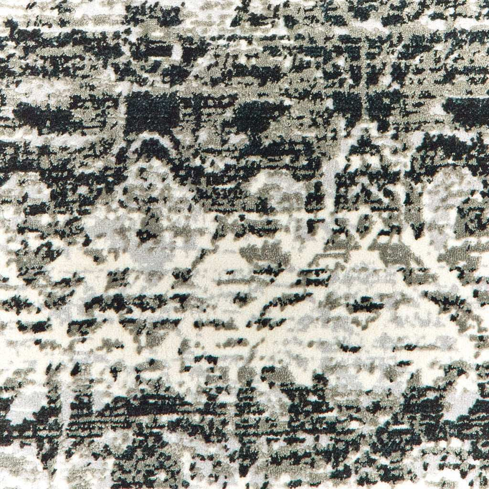 10' X 13' Grey And Ivory Geometric Power Loom Stain Resistant Area Rug - Homeroots - Flyclothing LLC