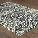 8' X 11' Navy And Ivory Geometric Power Loom Stain Resistant Area Rug - Homeroots - Flyclothing LLC