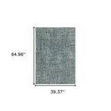 3' X 5' Dark Blue Light Blue Grey Ivory And Beige Abstract Power Loom Stain Resistant Area Rug - Homeroots - Flyclothing LLC