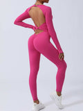 Twisted Backless Long Sleeve Jumpsuit - Trendsi - Flyclothing LLC