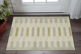 3' X 5' Beige Grey Gold And Green Geometric Power Loom Stain Resistant Area Rug - Homeroots - Flyclothing LLC