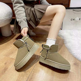 Round Toe Platform Boots - Trendsi - Flyclothing LLC