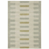 10' X 13' Beige Grey Gold And Green Geometric Power Loom Stain Resistant Area Rug - Homeroots - Flyclothing LLC