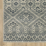 10' X 13' Blue And Beige Geometric Power Loom Stain Resistant Area Rug - Homeroots - Flyclothing LLC