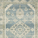5' X 7' Blue Grey Beige And Teal Oriental Power Loom Stain Resistant Area Rug - Homeroots - Flyclothing LLC