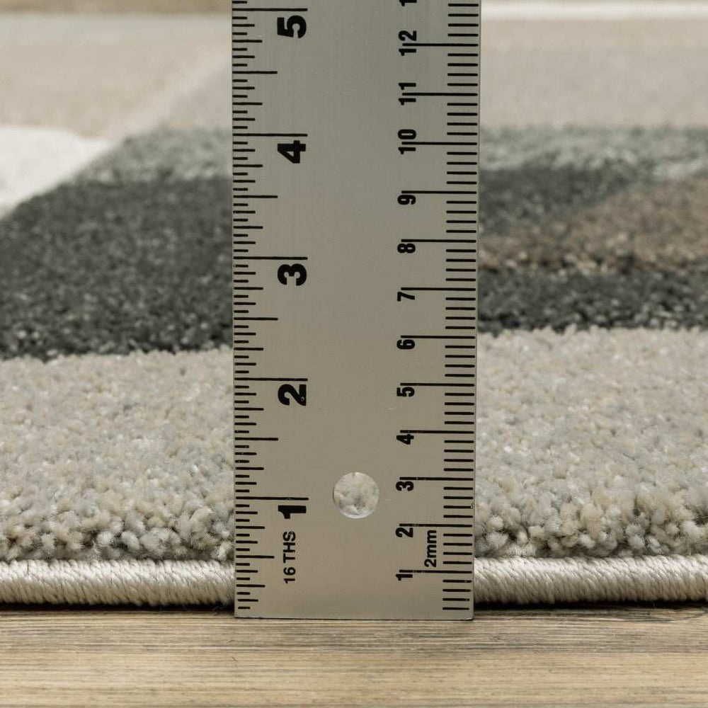 2' X 8' Brown And Ivory Geometric Power Loom Runner Rug - Homeroots - Flyclothing LLC