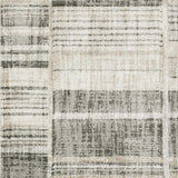 3' X 5' Grey Charcoal Ivory Tan Brown And Beige Geometric Power Loom Stain Resistant Area Rug - Homeroots - Flyclothing LLC